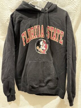 Champion Black Florida State Crewneck Sweatshirt with Garnet & Gold Lettering